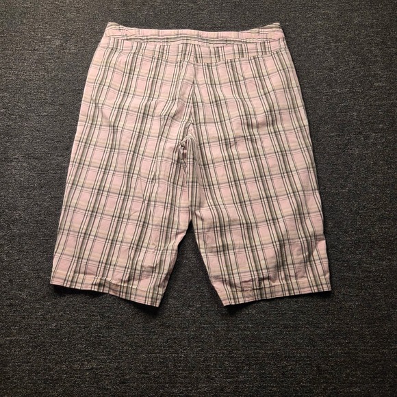 White Stag Pants - White Stag Shorts Women‎ 16 Pink Plaid Stretch Cotton Casual Preppy Summer